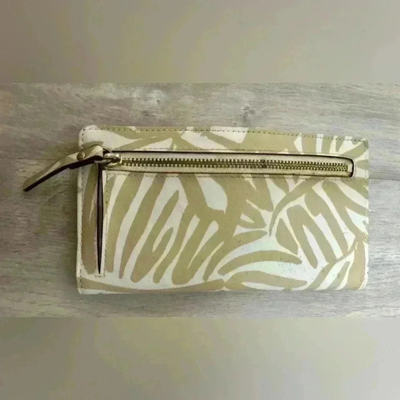 Kate Spade Stacy palm Wallet white/tan - Picture 2 of 5